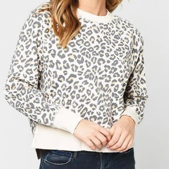 Frame Animal Print Sweatshirt Size XS - Picture 3 of 14
